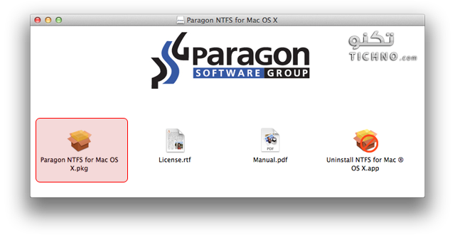 Paragon-NTFS-for-Mac-v9.0.1 تشغيل الهارديسكات على الماك